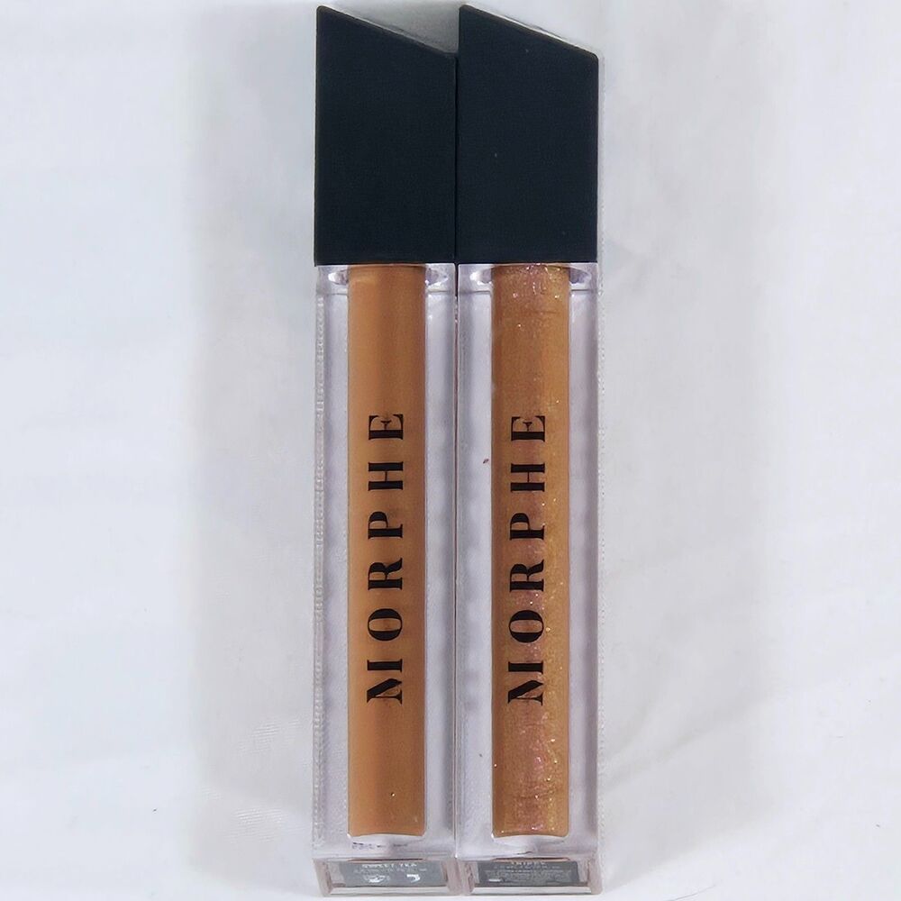 Morphe 2pc Lip Gloss Bundle Sweet Tea & Trippy Shimmer Brown Duo 0.15 fl oz each